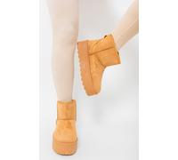 IKRUSH Women's Martha Thick Heel Platform Boots in Camel | Size: 7 IKRUSH Camel 7