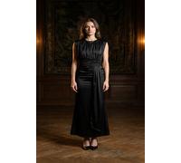 IKRUSH Women's Nadia Sleeveless Gathered Maxi Dress With Drape in Black | Size: 2XL IKRUSH Black 2XL