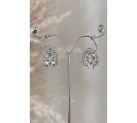 Ikrush Zahra Embellished Earrings In Silver Silver