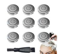 IKSAMY 9 Replacement Shaver Heads for Pitbull Skull Shaver. Suitable for Bald Men, Pitbull Platinum Pro. Includes Cleaning Brush. Accessories for Skull