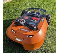 IKSAMY Robotic Lawnmower Decoration - Tuning Sticker and Rear Fin Spoiler for Worx M500 Plus, Luba AWD, Ecovacs Goat G1, Gardena