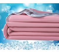 iksya Cooling Blankets for Summer Hot Sleepers - Cold Ice Blanket Cold Touch Fabric for Couch Bed Cold blanket Absorbs Body Heat for sleeping(Bean Paste,70x100cm)