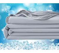 iksya Cooling Blankets for Summer Hot Sleepers - Cold Ice Blanket Cold Touch Fabric for Couch Bed Cold blanket Absorbs Body Heat for sleeping(Grey,70x100cm)