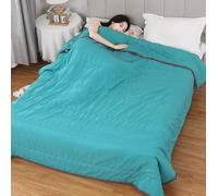 iksya Cooling Ice Blankets for Night Sweats - Summer Cold Blanket for Hot Sleepers Cold Cool Blanket Cold Touch Fabric for Bed, Sofa, Couch, Home Room Decor(Dark Green,55x78in)