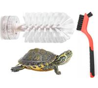 iksya Turtle Scrub Brush - Turtle Brush with Suction Cup Turtle Scratches Back Shell Cleaning Brush Red Eared Slider Turtle Tank Aquarium Accessories Aquatic Turtle Scrub Brush