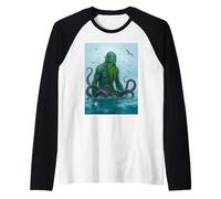 Iku-Turso, Baltic kraken of Finnish myth and folklore Raglan Baseball Tee