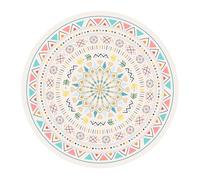 IKULE Extra Large Round Meditation Mat Circular Anti Slip Oversize Rubber Furniture Pad for Yoga,Meditation,Pilates,Exercise for Home Outdoor(140CM X 3.5MM Thick)