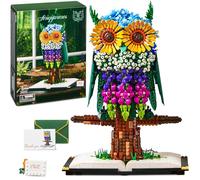 IKUPER Flowers Owl Building Kit, Botanical Collection