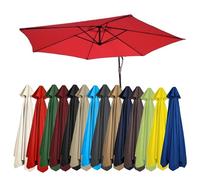IKVYVPM Outdoor Patio Cantilever Umbrella Replacement Canopy Parasol Covers Replacement,Garden Umbrella Fabric, Waterproof UV-Anti Has Vents in The Top(Size:8.2ft (250cm)/6 arms,Color:Khaki)
