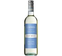 Il Bandiera Pinot Grigio White Wine 75cl - Veneto, Italy | 11% ABV | Crisp Green Apple, Citrus & Hint of Stone Fruit | Vegan-Friendly & Unoaked | Perfect with Seafood, Pasta & Easy Weeknight Dining