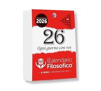 Il Calendario Filosofico 2026, Replacement A6 Size 10 x 14 cm, The First and the Original Table Calendar with 365 Days of Philosophical Phrases, Read a Phrase Every Day, Designed and Created in