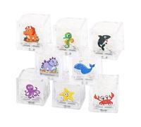 il ghiaccio da bagno - 8 Piece Waterproof LED Cube | Colour Changing Bath Toy - Seven Color Slow Lighting for Bathtubs and Pool Showers