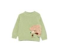 Il Gufo animal-appliqué top - Green 12