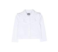 Il Gufo bib collar ruffled jacket - White 8