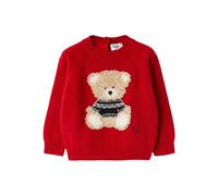 Il Gufo teddy appliqué baby jumper - Red 12-18