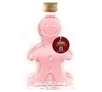 IL GUSTO Gift Pink Vodka in Gingerbread-Man-Shaped Glass Bottle - Perfect for Gifting - 40ml - 37.5% Alc
