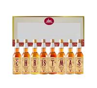 IL GUSTO Merry Christmas Novelty Whisky Selection in Wooden Box - 8x40ml