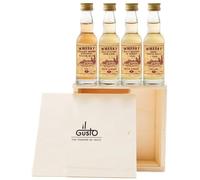 IL GUSTO Miniature Whisky Gift Set 4 x 40ml - Whisky Tasting Set Gift for Him Dad - Alcohol Miniatures Sampler Set - United Kingdom | Irish | Bourbon