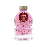 IL GUSTO Pink Gin Gift with 22 Carat Gold Flakes - 200ml (20%) | Snow Globe Glass Bottle | Luxury Gift for Her or Him | Perfect for Birthday, Parties, Christmas & Festive Celebrations