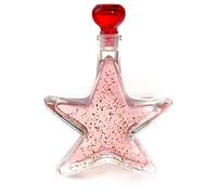 IL GUSTO Turkish Delight Gin Gift with 22 Carat Gold Flakes - Star Bottle 200ml - Premium Pink Gin Liqueur 20% ABV - Luxury Glitter Gin for Cocktails Parties & Gifting