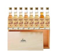 IL GUSTO Whisky Tasting Gift Set - 8 Premium Miniatures from United Kingdom, Ireland & USA | 46% - Presented in Luxury Wooden Box - Perfect Whisky Gift for Men & Women
