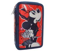 il megastore dei giocattoli e Giochiamo Complete Pencil Case Triple 3 Compartments 2025-2026 - Triple Compartment Pencil Case with 3 Zip, Minnie Mouse, 20 x 13 x 7 cm, Pencil case 3 zip cpmpleto