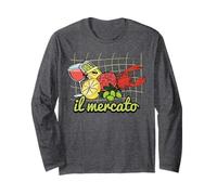 Il Mercato Italian Summer Farmer Market Sardines Tinned Fish Long Sleeve T-Shirt