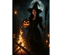 Il Mio Quaderno delle Magie e dei Misteri: 100 Pagine a Righe per Storie Dark, Pensieri Gotici e Creatività Halloween