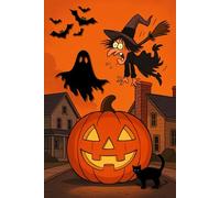 Il Mio Quaderno di Halloween - Quaderno a Righe per Bambini e Ragazzi - 100 Pagine con Copertina Fantasmi e Zucche - Diario Scolastico Tema Halloween per Scuola Elementare e Media