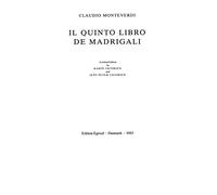 Il Quinto Libro De Madrigali: Critical Edition