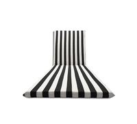 Il Tuo Artigiano Design Padded Cushion for Lounger, Artisan Fully Removable Cotton Cover (Black and White)