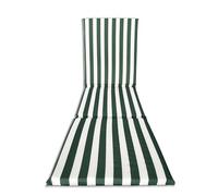 Il Tuo Artigiano Design Padded Cushion for Lounger, Handmade Fully Removable Cotton Cover, 190 x 60 x 4.5 cm (Green)