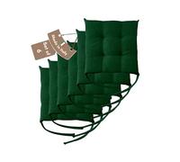 Il Tuo Artigiano Design Set of 4 or 6 Cushions for Kitchen Chairs, Made in Italy, Kitchen Chair Cushions, Set of 6, 40 x 40 cm, Thickness 6 cm, Sponge and Soft Acrylic Padding (6, Green)