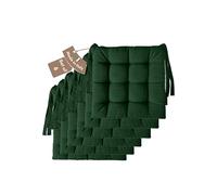 Il Tuo Artigiano Design Set of 4 or 6 Cushions for Kitchen Chairs, Made in Italy, Kitchen Chair Cushions, Set of 6, 40 x 40 cm, Thickness 6 cm, Sponge and Soft Acrylic Padding (6, Green)