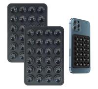 iLamvie 2 PCS Phone Suction Pad,sticky phone case for wall,Suction Phone Holder,sticky phone holder,phone case suction pad(2 Black)