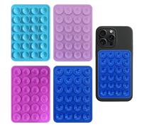 iLamvie 4 PCS Phone Suction Pad,sticky phone case for wall,Suction Phone Holder,sticky phone holder,phone case suction pad(Deep blue,sky blue,pink,rose pink)
