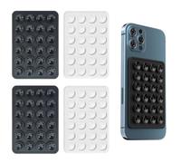 iLamvie 4 PCS Phone Suction Pad,sticky phone case for wall,Suction Phone Holder,sticky phone holder,phone case suction pad(2 Black+2 white)