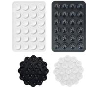 iLamvie 4 PCS Phone Suction Pad,sticky phone case for wall,Suction Phone Holder,sticky phone holder,phone case suction pad(rectangle Black+white&rotundity Black+white)