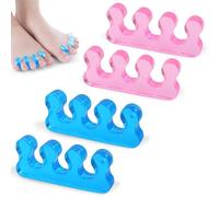 iLamvie 4pcs Toe Separator,Pedicure Toe Separators,Toe Separators For Nail Varnish,Repeatable Washable Toenail Dividers,Toe Separators For Nail Polish Application