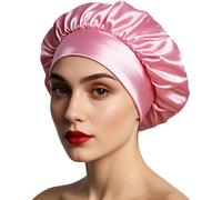 iLamvie Silk Bonnet,Satin Bonnet,Hair Bonnet For Sleeping,Bonnet,Soft And Comfortable Silk Sleep Cap(pink)