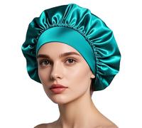 iLamvie Silk Bonnet,Satin Bonnet,Hair Bonnet For Sleeping,Bonnet,Soft And Comfortable Silk Sleep Cap(Kong Blue)