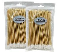 Grehge nt - Long Cotton Swab 6 inch - Cotton Buds with Strong Bamboo Sticks - Biodegradable Organic Cotton Tip Applicators for Cleaning, Makeup, Pets Care