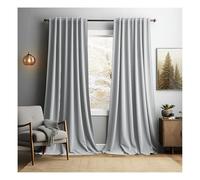 Ilated Thermal 2-Piece White Eyelet Drapes, Energy-Efficient ain Set for Living Room & Bedroom, Cold Protect, 120 x 70cm (H x W)