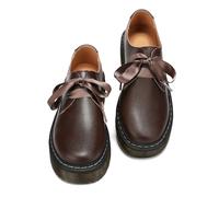 ilatyia Women Lace-up Platform Chunky Loafers Classic Lug Sole Oxford Shoes Business Work Office Dress Shoes, Coffee, 6 UK