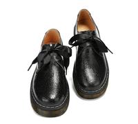 ilatyia Women Lace-up Platform Chunky Loafers Classic Lug Sole Oxford Shoes Business Work Office Dress Shoes, Black-croco, 6 UK