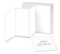ilauke 100 x Plain White Sticky Labels, Self Adhesive Address Labels, 100x50mm Label Stickers, Blank Postage Shipping Parcel Jars Storage Boxes Name Stickers, Easy to Write-on