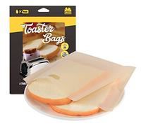 ilauke 12pcs Reusable Toast Bags Toaster Non-Stick Bags for Packing Bread Sandwich Pizza Pockets in Microwave Oven Grill