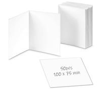 ilauke 50 X Large White Sticky Labels 100 x 75mm, Self Adhesive Postage Parcel Labels, Blank Address Label Stickers, Jars Storage Boxes Name Stickers, Easy to Write-on