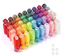 ilauke 95Pcs Sewing Thread Kit, 45 Colors 400 Yards Sewing Machine Thread | All Purpose 40S/2 Thread for Sewing Machine & Hand, AAA-Grade Polyester Threads with Prewound Bobbins, Easy to Find the End