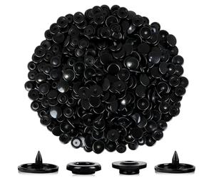 ilauke Black 400 Pcs Snap Buttons for Sewing, T5 Plastic Snap Fastener Kit